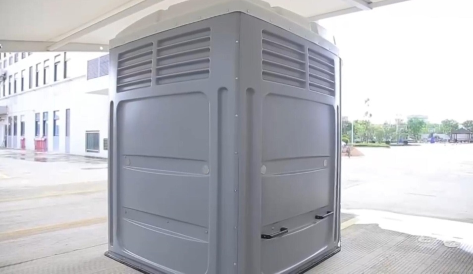 The interior of a wheelchair portable toilet